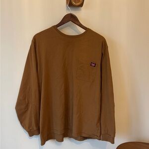 Wrangler Tan Long Sleeve Men's Tee
